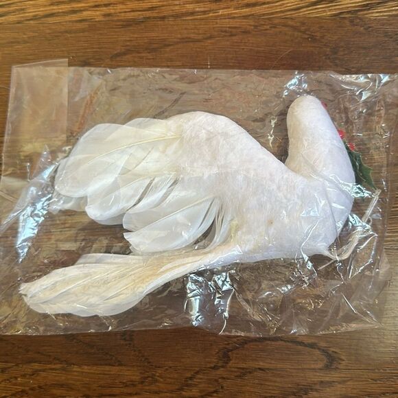 Vintage new in packaging white feathered bird Christmas decoration/ornament - Picture 2 of 9